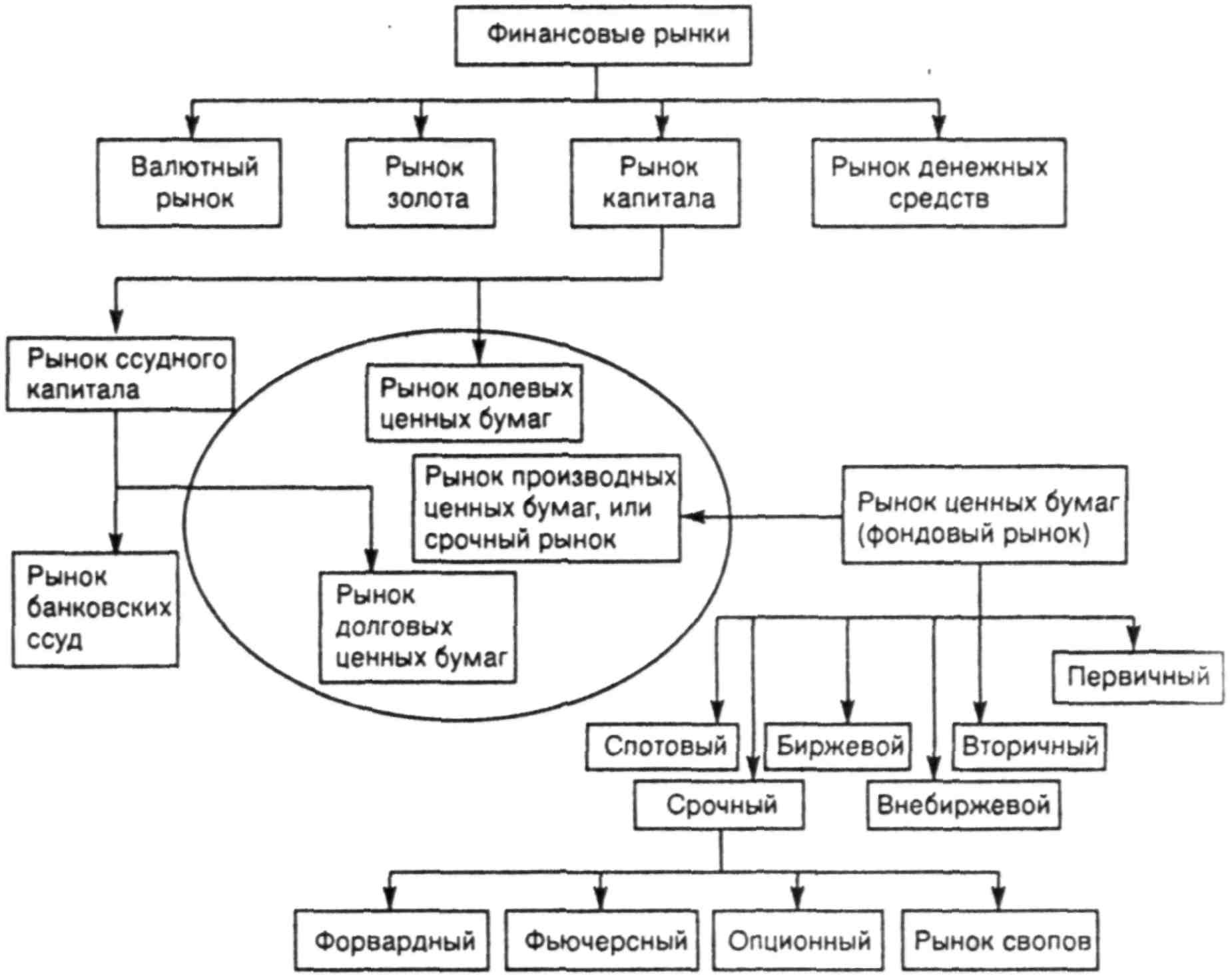 Структура финансового рынка схема